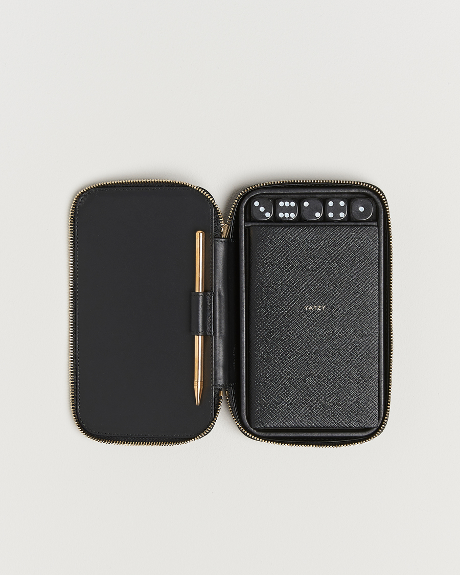 Men | Games | Smythson | Panama Yatzy Set Black