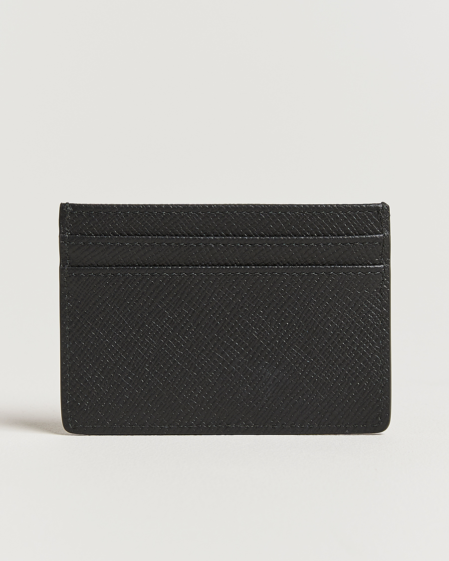 Men | Wallets | Smythson | Panama Flat Cardholder Black