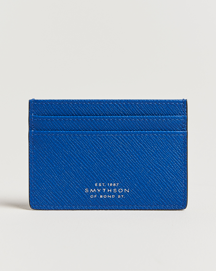 Men | Smythson Panama Flat Cardholder Cerulean | Smythson | Panama Flat Cardholder Cerulean