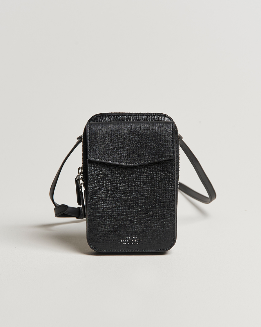 Men | Smythson Ludlow Crossbody Pouch Black | Smythson | Ludlow Crossbody Pouch Black