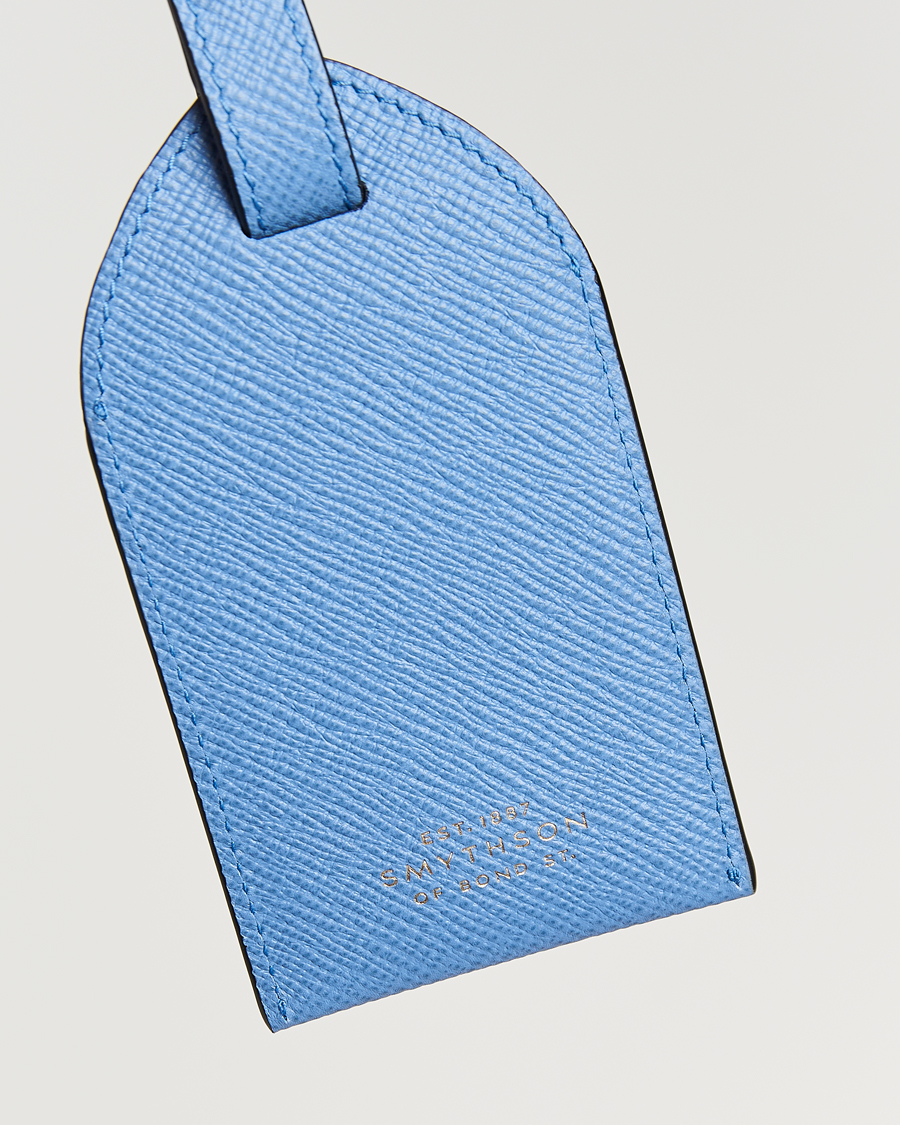 Men | Home | Smythson | Panama Luggage Tag Nile Blue