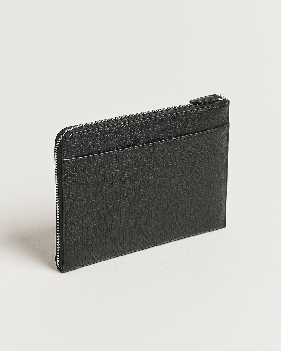 Smythson Ludlow Flat Organiser Pouch Black at CareOfCarl.com