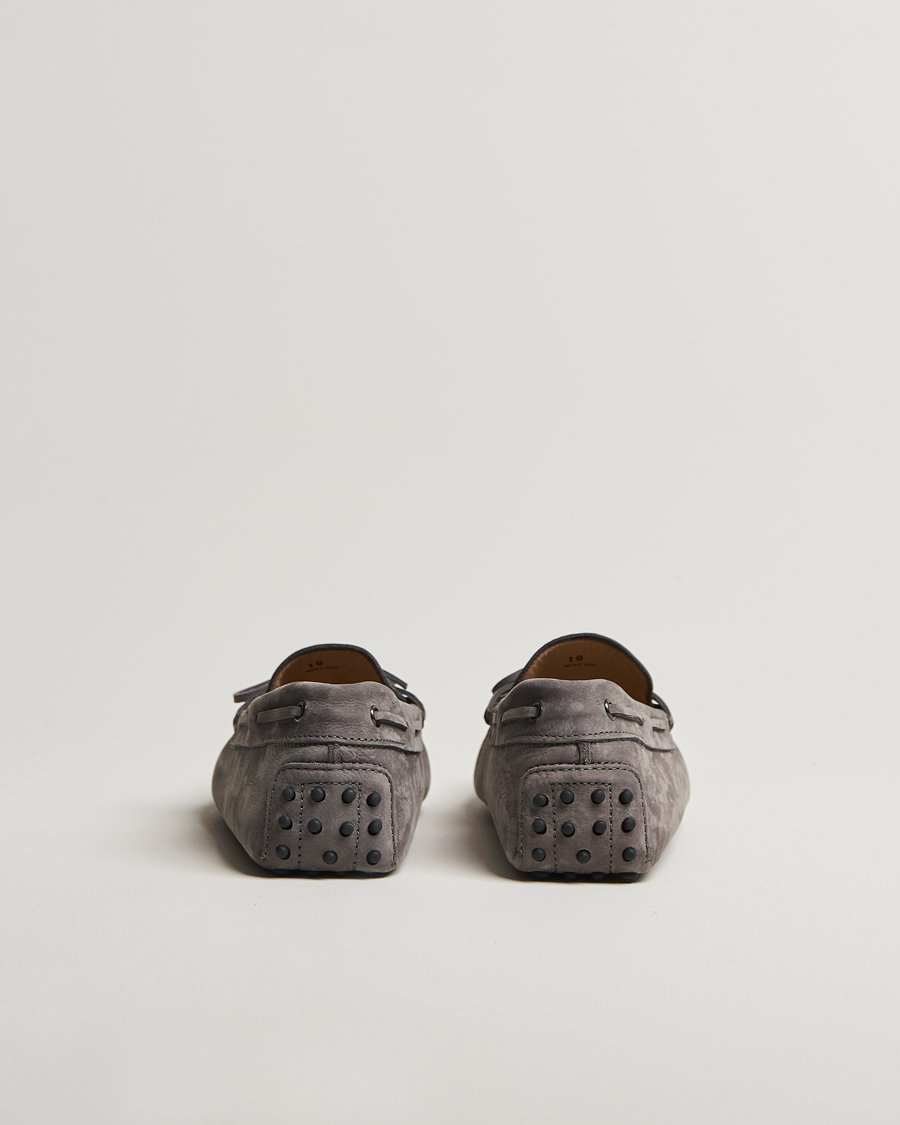 Men | Tod's Lacetto Gommino Carshoe Dark Grey Nubuck | Tod's | Lacetto Gommino Carshoe Dark Grey Nubuck