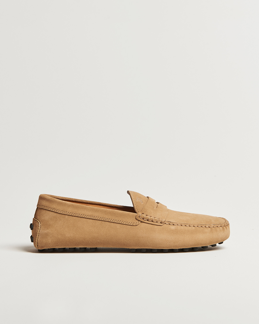 Men | Tod's Gommino Carshoe Beige Suede | Tod's | Gommino Carshoe Beige Suede