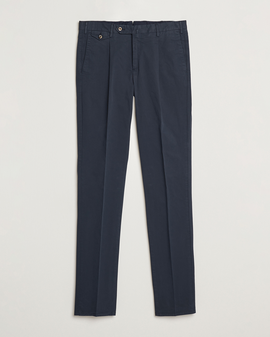 Men | Trousers | PT01 | Gentleman Fit Cotton/Stretch Trousers Navy
