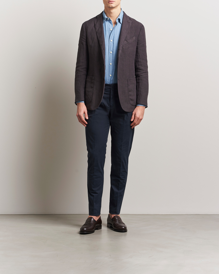 Men | Trousers | PT01 | Gentleman Fit Cotton/Stretch Trousers Navy