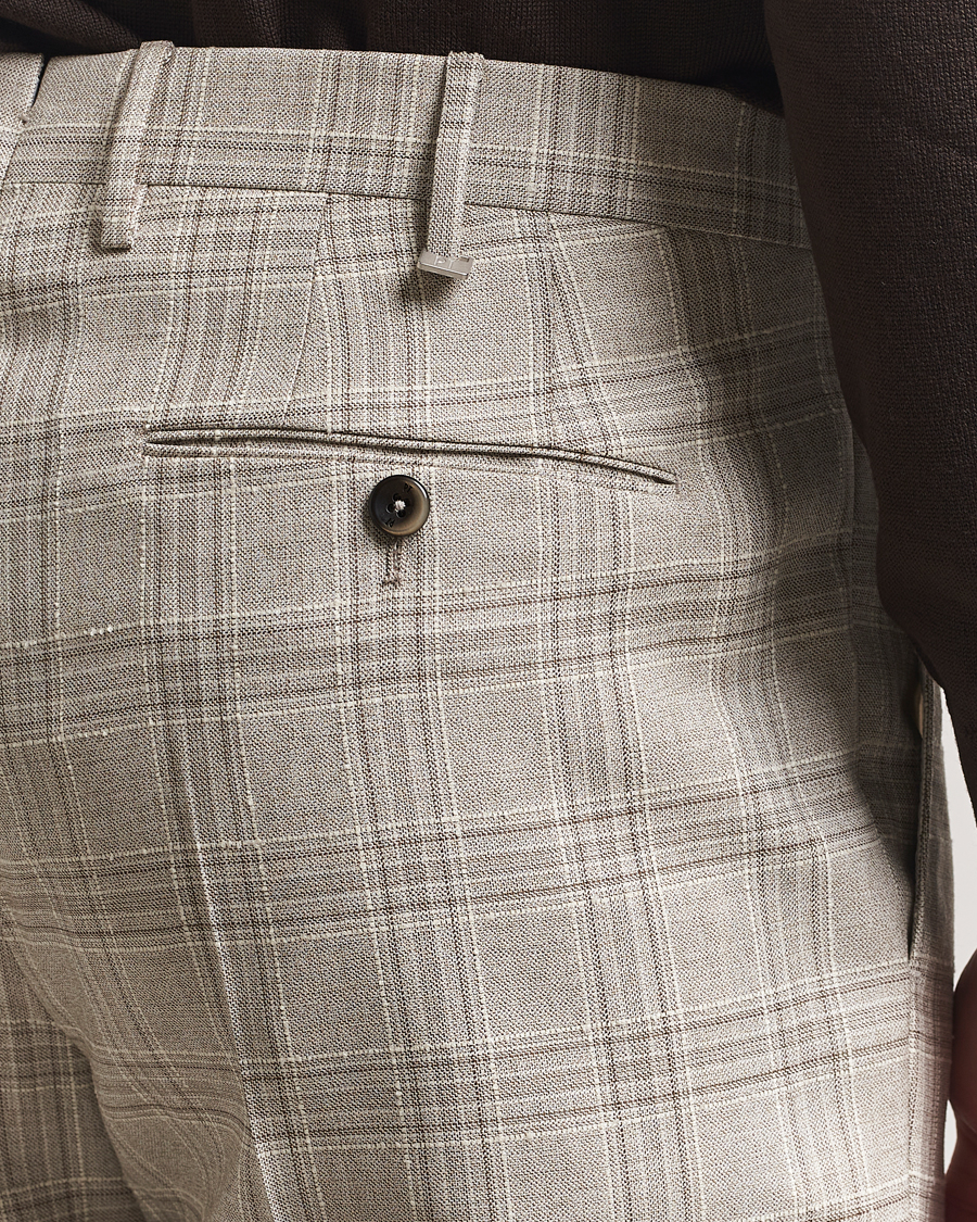 Men | Trousers | PT01 | Gentleman Fit Check Wool Trousers Beige