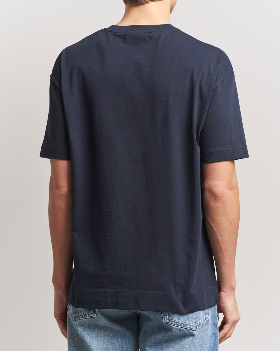 Men | T-Shirts | Samsøe Samsøe | Joel Organic Cotton T-Shirt Salute Navy