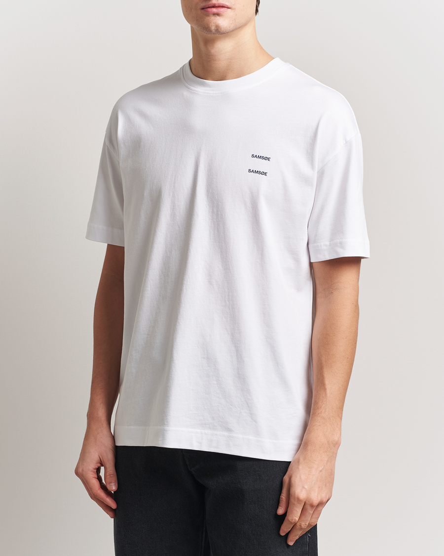 Men | T-Shirts | Samsøe Samsøe | Joel Organic Cotton T-Shirt White