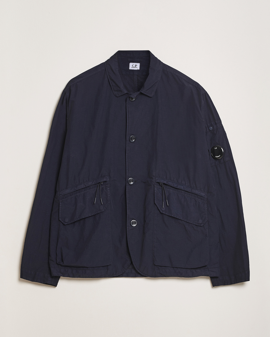 C.P. Company Flatt Nylon Blazer Jacket Navy at CareOfCarl.com