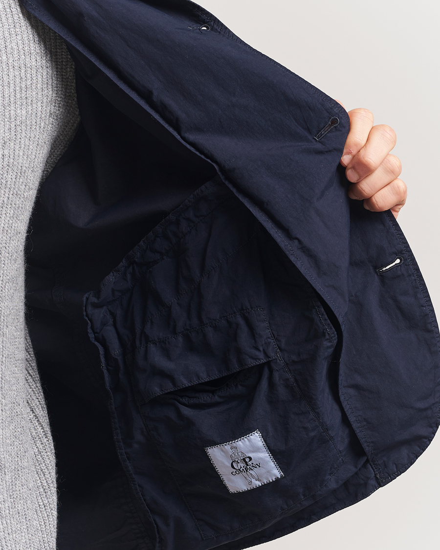 C.P. Company Flatt Nylon Blazer Jacket Navy at CareOfCarl.com