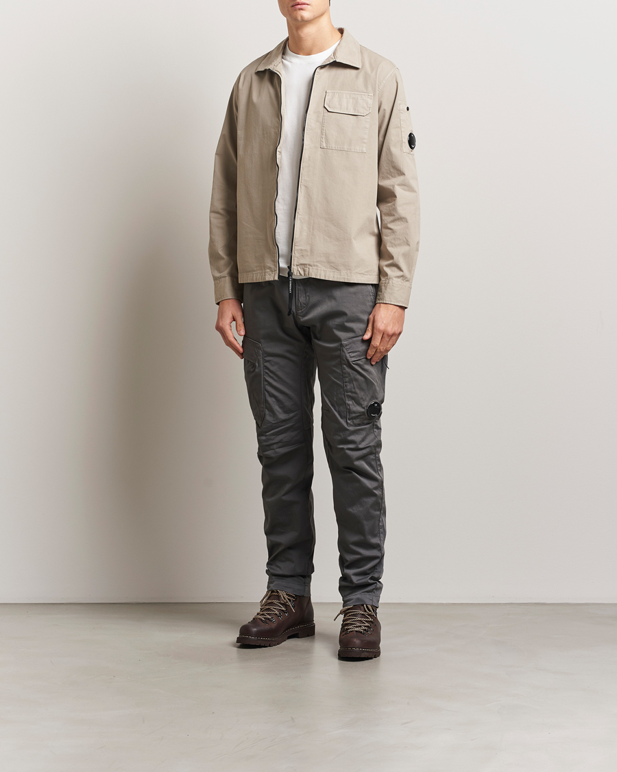 Men | Trousers | C.P. Company | Satin Stretch Cargo Pants Grey