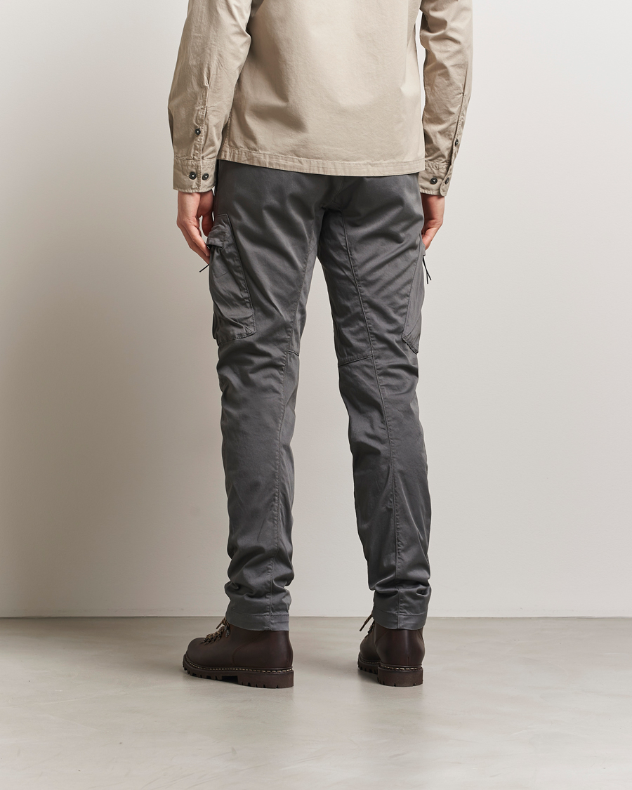 Men | Trousers | C.P. Company | Satin Stretch Cargo Pants Grey