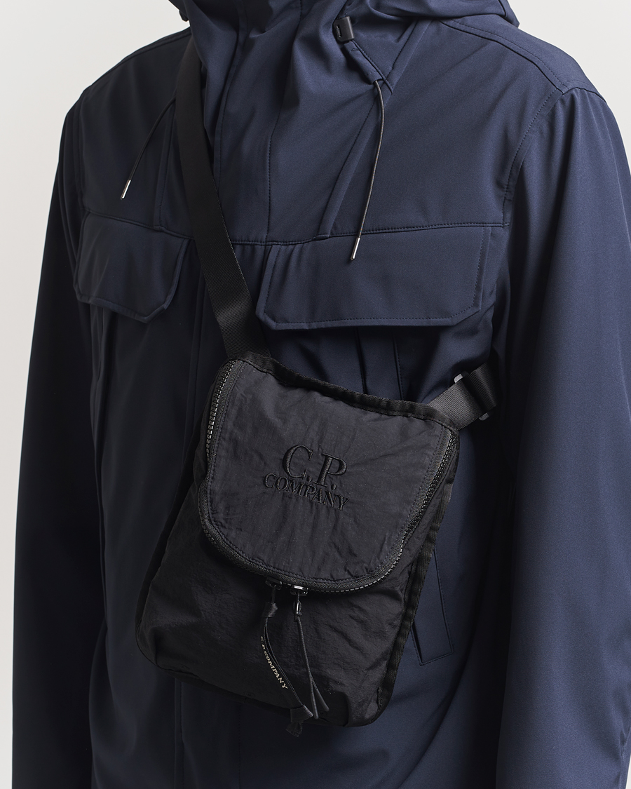 Men | C.P. Company Plain Paper Touch Accessorie Bag Black | C.P. Company | Plain Paper Touch Accessorie Bag Black