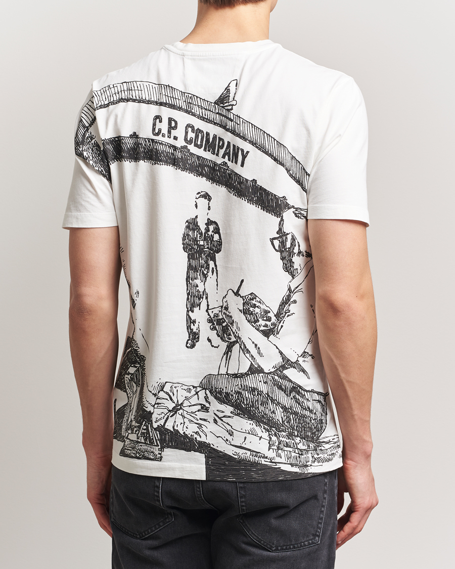 C.P. Company Back Print Short Sleeve T-Shirt White at CareOfCarl.com
