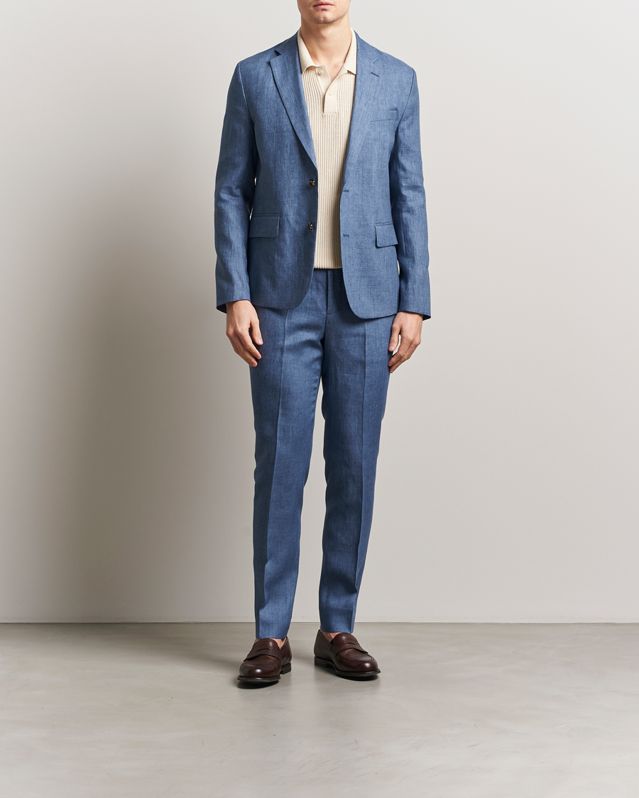 Men | Trousers | J.Lindeberg | Grant Super Linen Pants Rainwashed