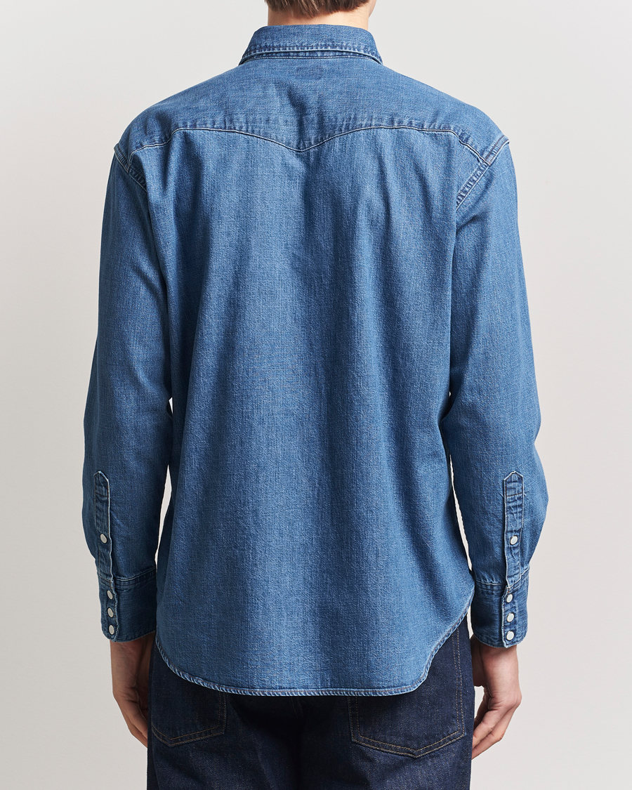 Men | Shirts | orSlow | Western Shirt Used Denim