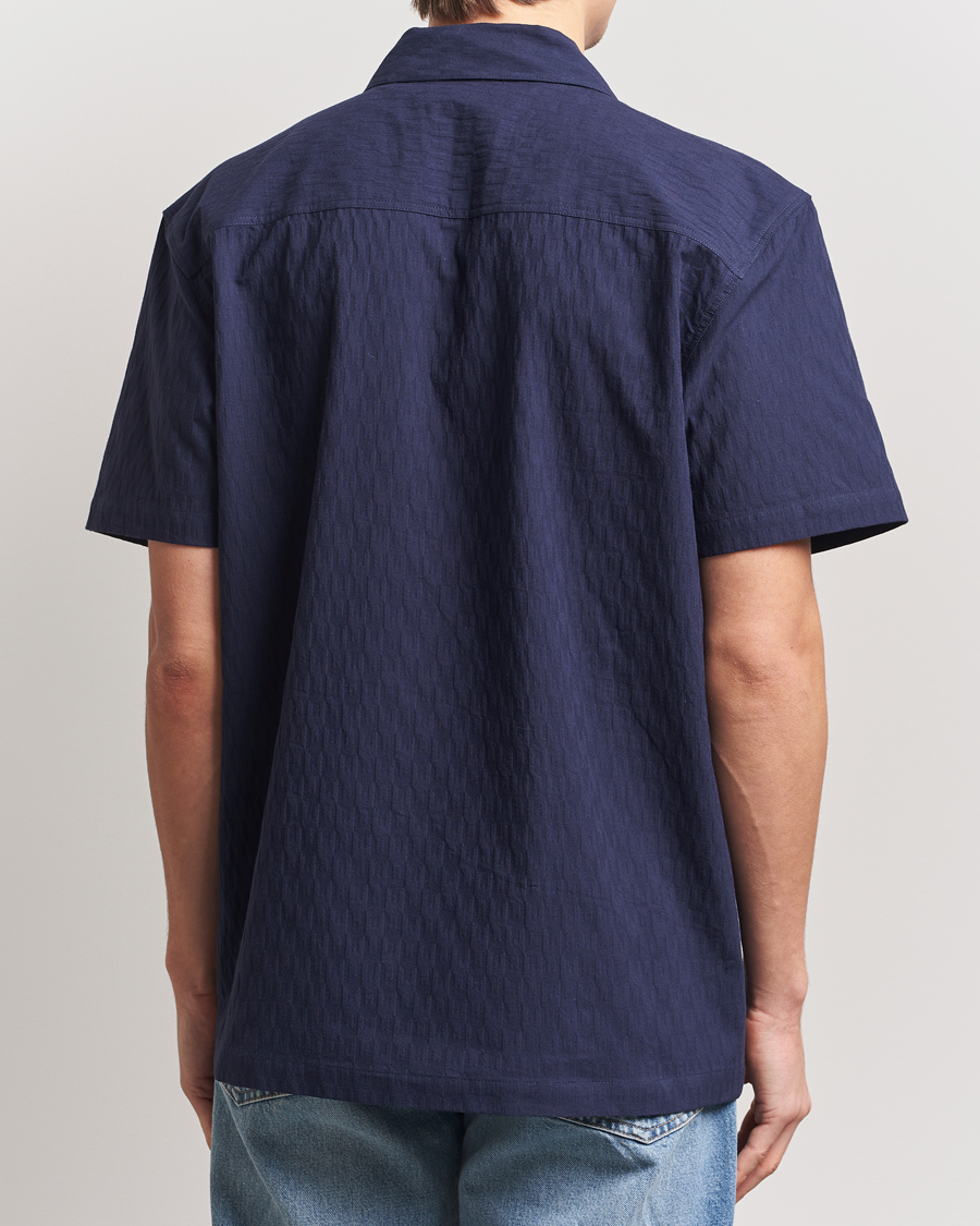 Men | Shirts | Palmes | Garden Short Sleeve Shirt Navy