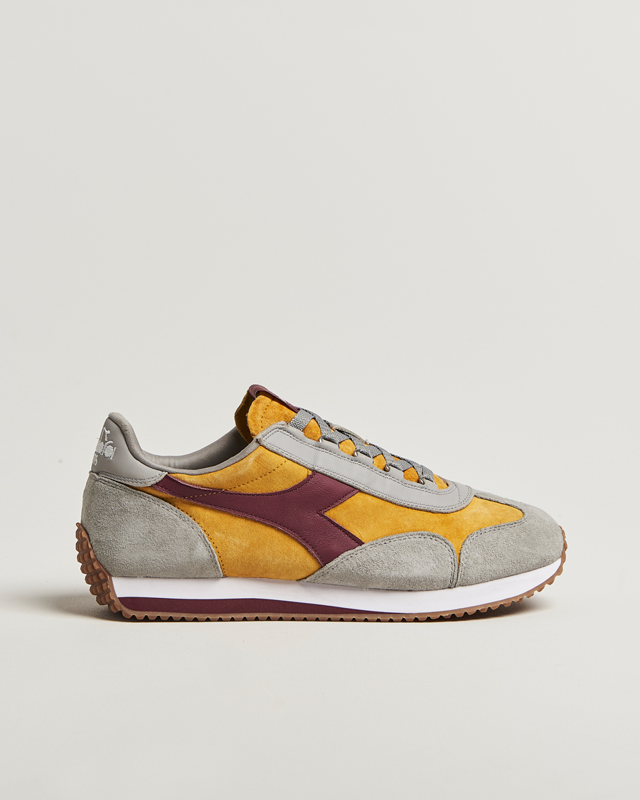 Men | Diadora Equipe 75 Running Sneaker Grey/Yellow | Diadora | Equipe 75 Running Sneaker Grey/Yellow