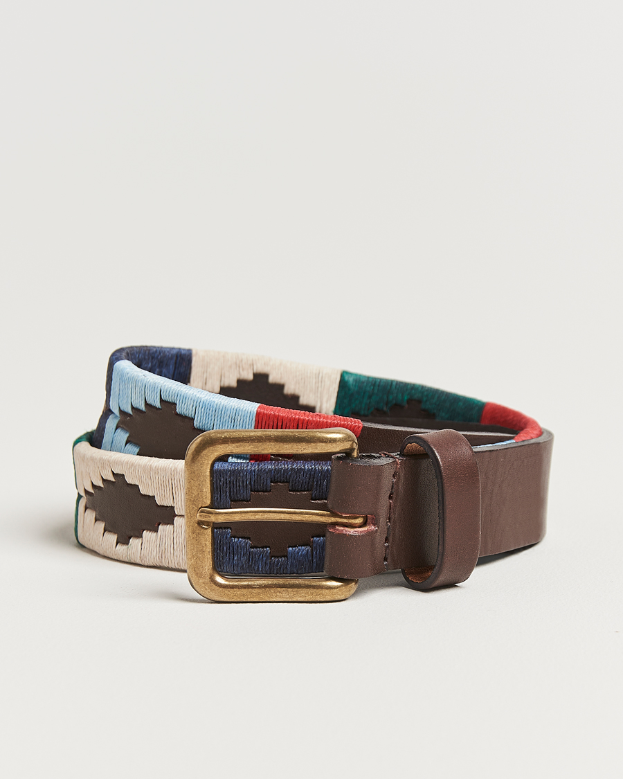 Men | Belts | Pampeano | Multi Hand Stitched Classic Leather Belt 3,5cm
