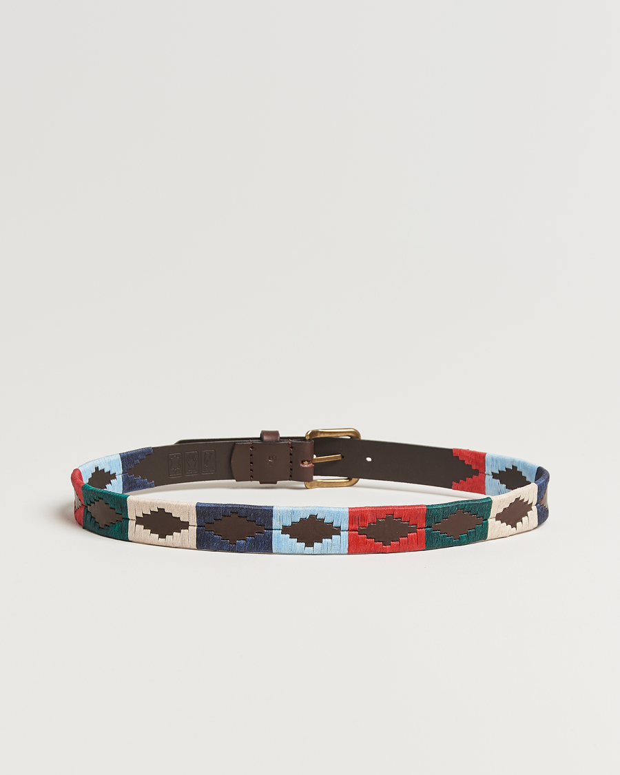 Men | Belts | Pampeano | Multi Hand Stitched Classic Leather Belt 3,5cm