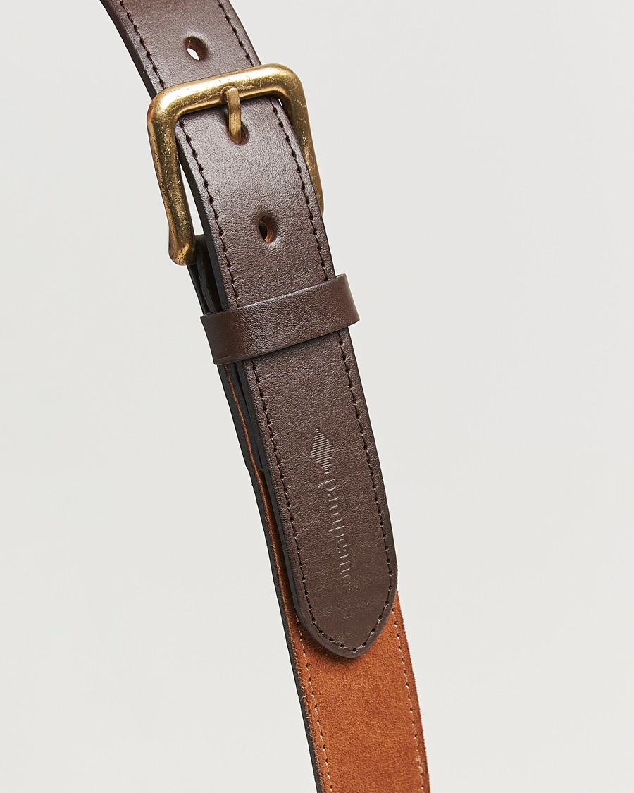 Men | Pampeano Confianza Hand Stitched Suede Belt 3,5cm Tan | Pampeano | Confianza Hand Stitched Suede Belt 3,5cm Tan