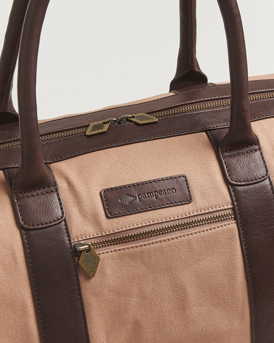 Men | Bags | Pampeano | Varon Small Canvas Weekend Bag Khaki