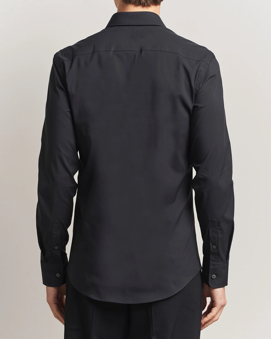 Men | Shirts | Tiger of Sweden | Adley Slim Fit Cut Away Shirt Black
