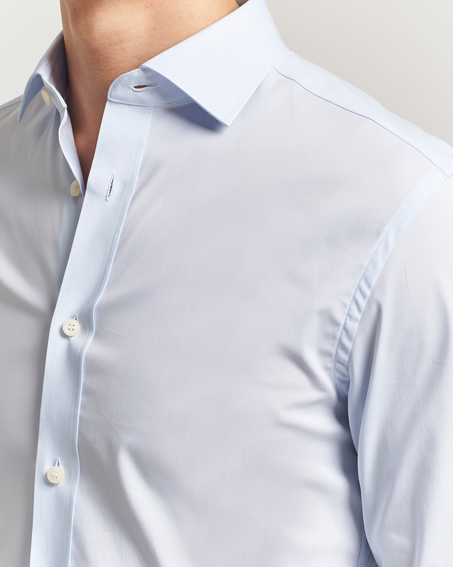 Men | Shirts | Tiger of Sweden | Adley Slim Fit Cut Away Shirt Light Blue