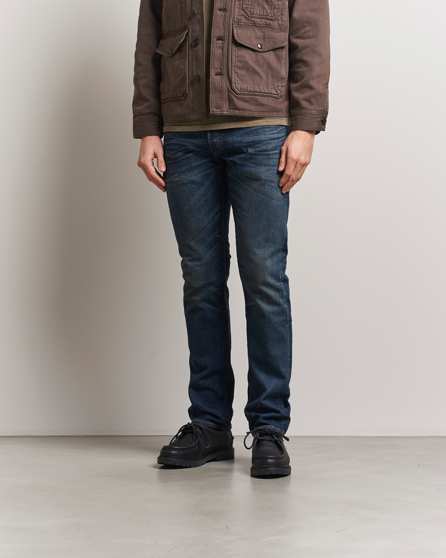 RRL Slim Fit 5-Pocket Denim Ridgecrest Wash at CareOfCarl.com