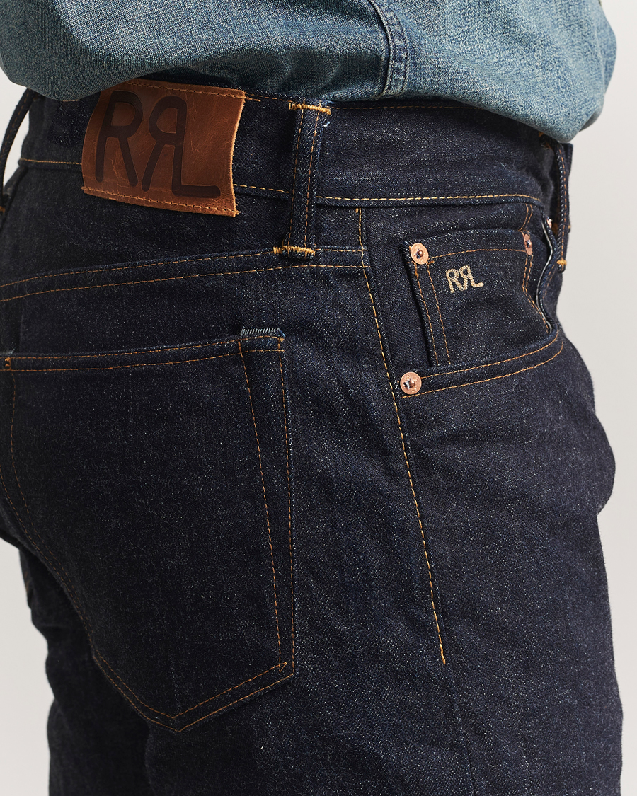 RRL Slim Fit 5-Pocket Denim East/West Rinse at CareOfCarl.com