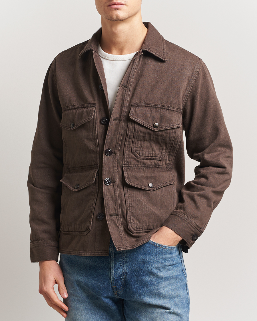 RRL Elmore Shirt Jacket Dark Brown at CareOfCarl.com