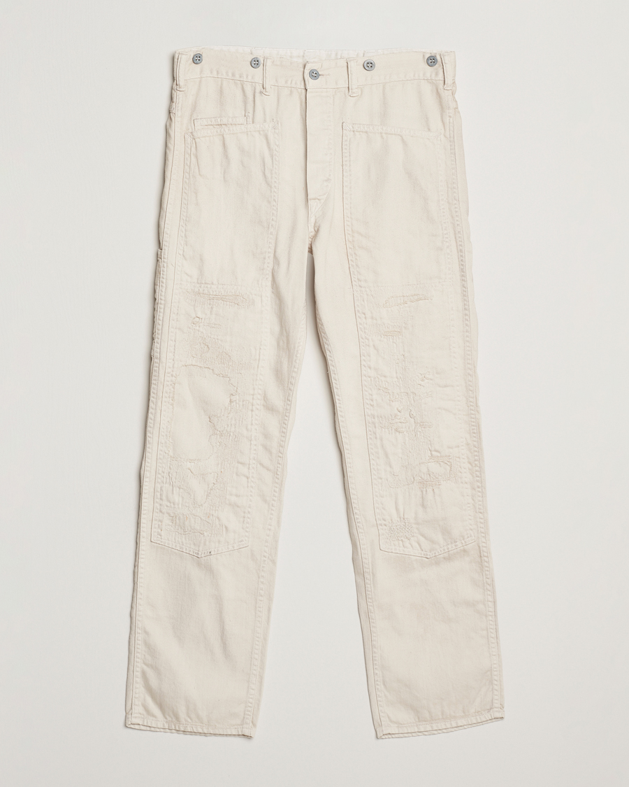 RRL Dempsey Carpenter Pants Off White at CareOfCarl.com