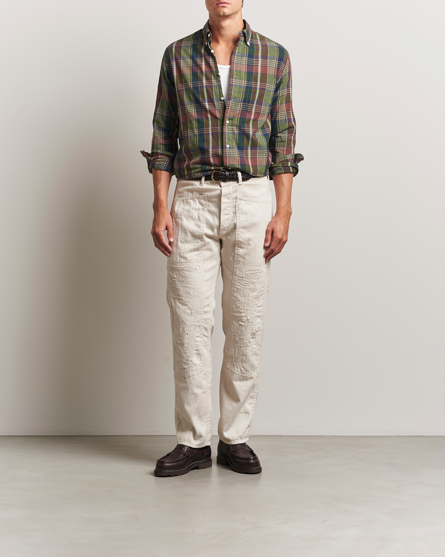 RRL Dempsey Carpenter Pants Off White at CareOfCarl.com