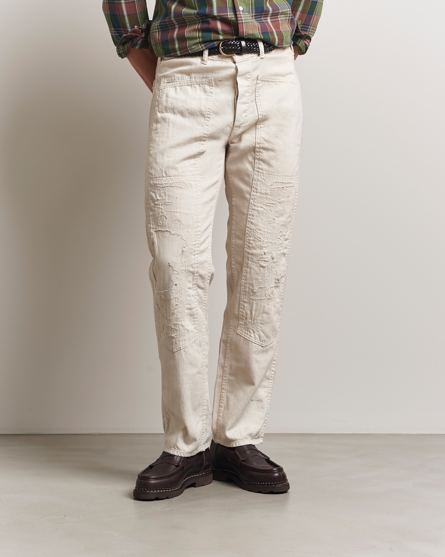 RRL Dempsey Carpenter Pants Off White at CareOfCarl.com