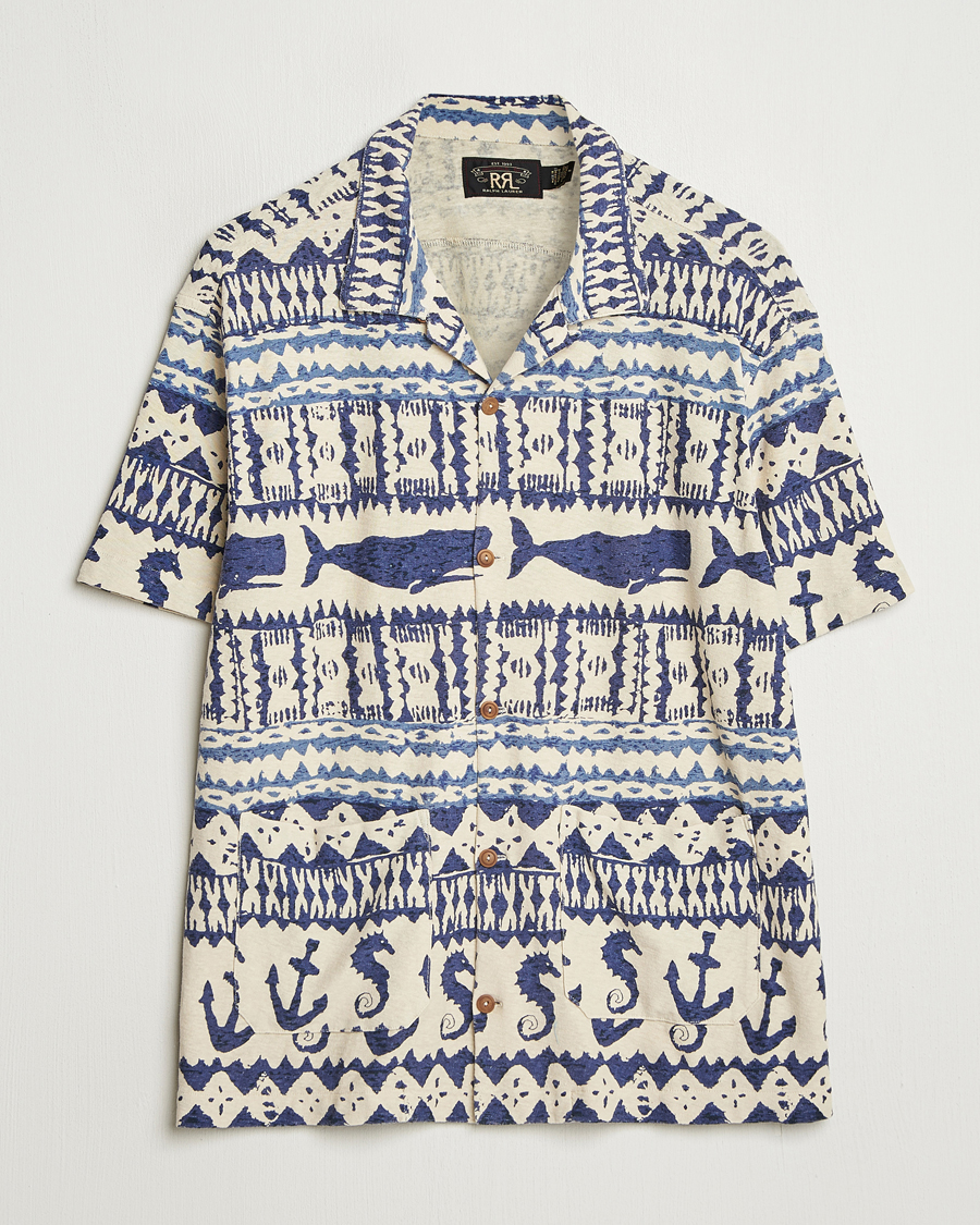Men | Shirts | RRL | Ryan Short Sleeve Shirt Cream/Navy