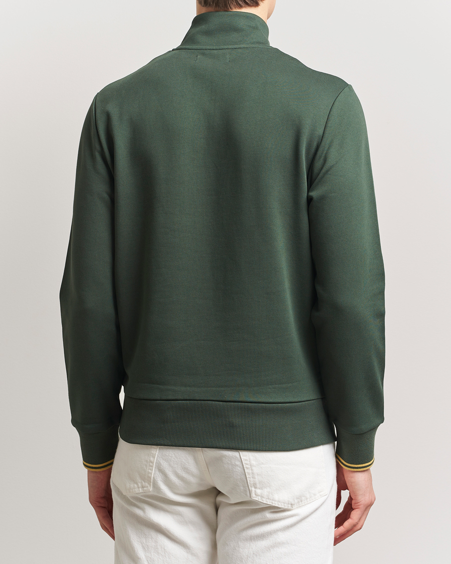 Men | Sweaters & Knitwear | Fred Perry | Half Zip Sweatshirt Court Green