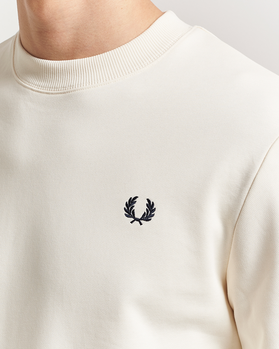 Men | Sweaters & Knitwear | Fred Perry | Crew Neck Sweatshirt Ecru