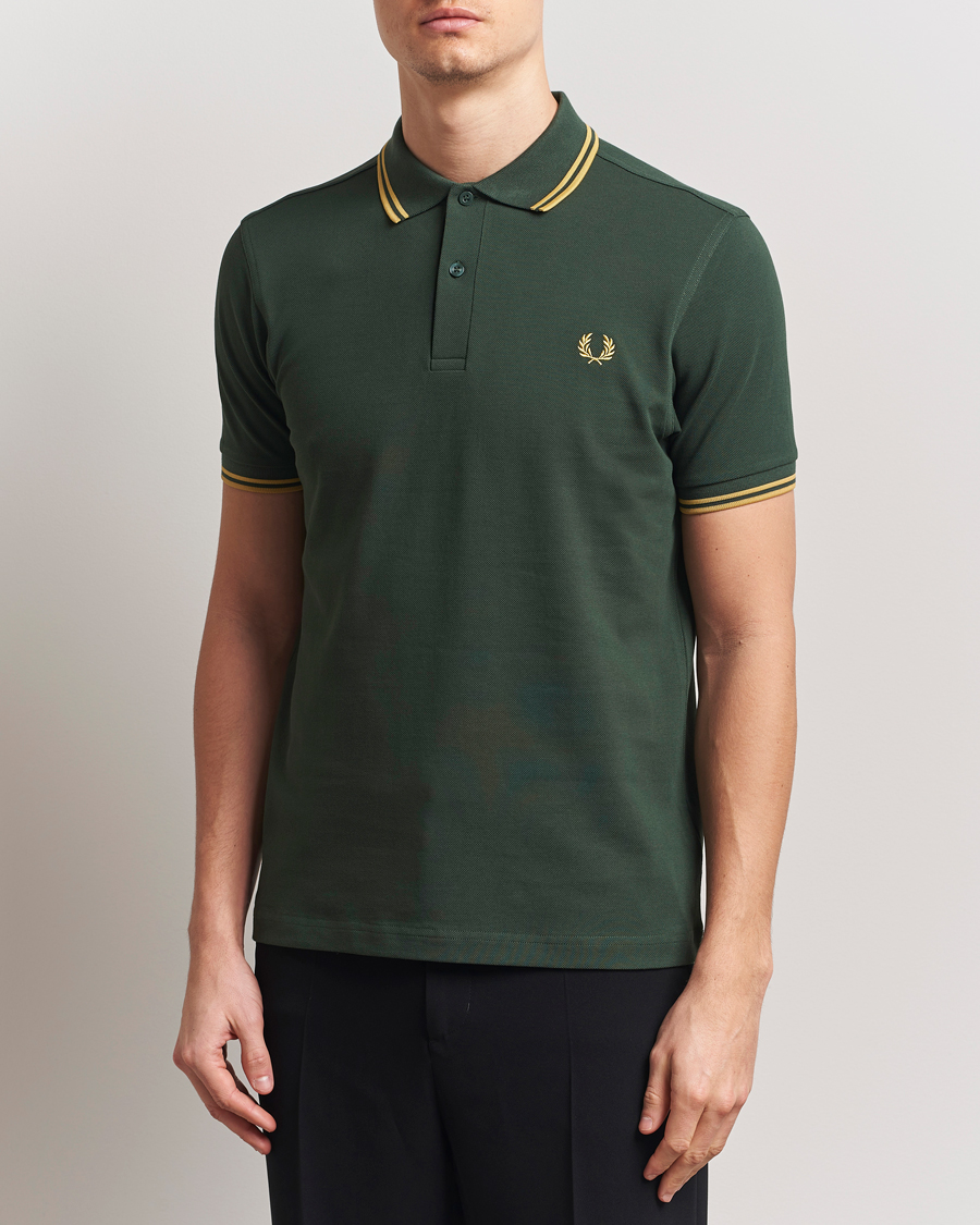 Fred Perry Twin Tipped Polo Shirt Court Green at CareOfCarl.com
