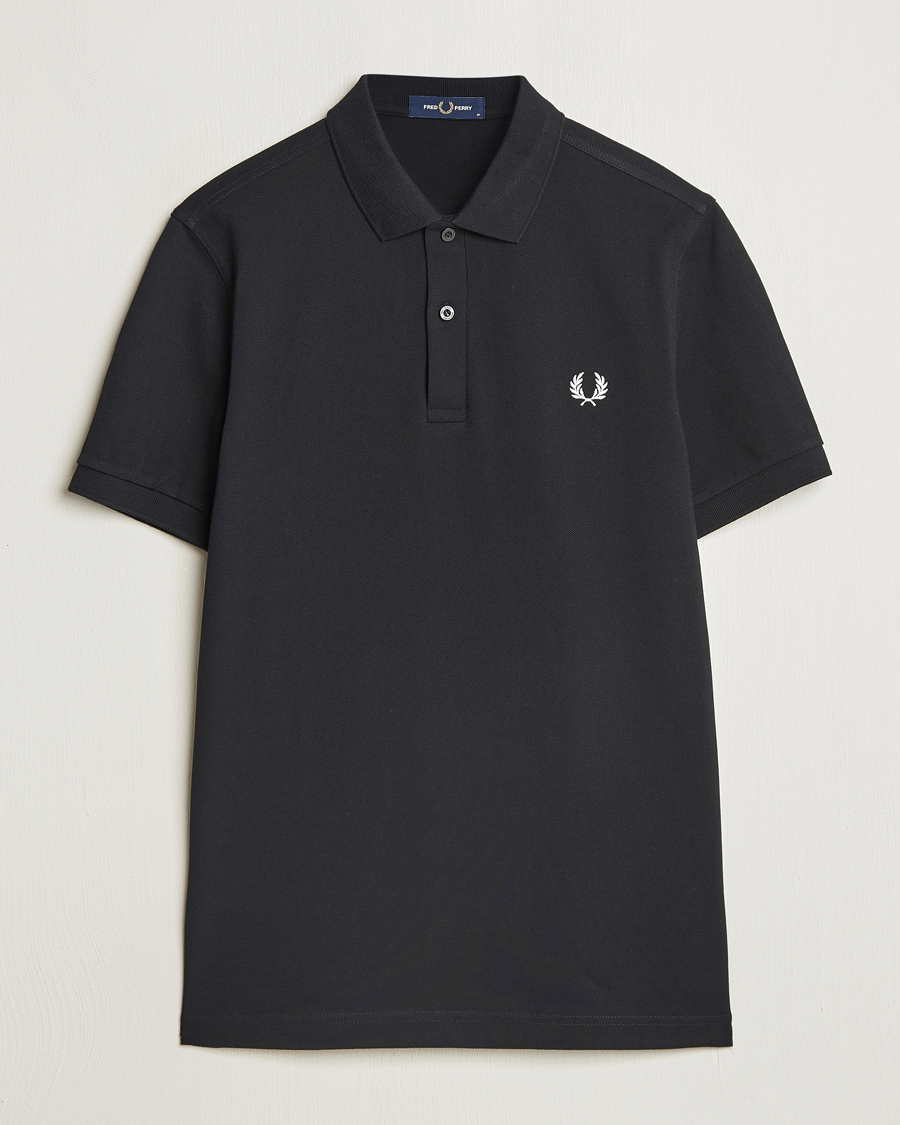 Men | Polo Shirts | Fred Perry | Plain Polo Shirt Black