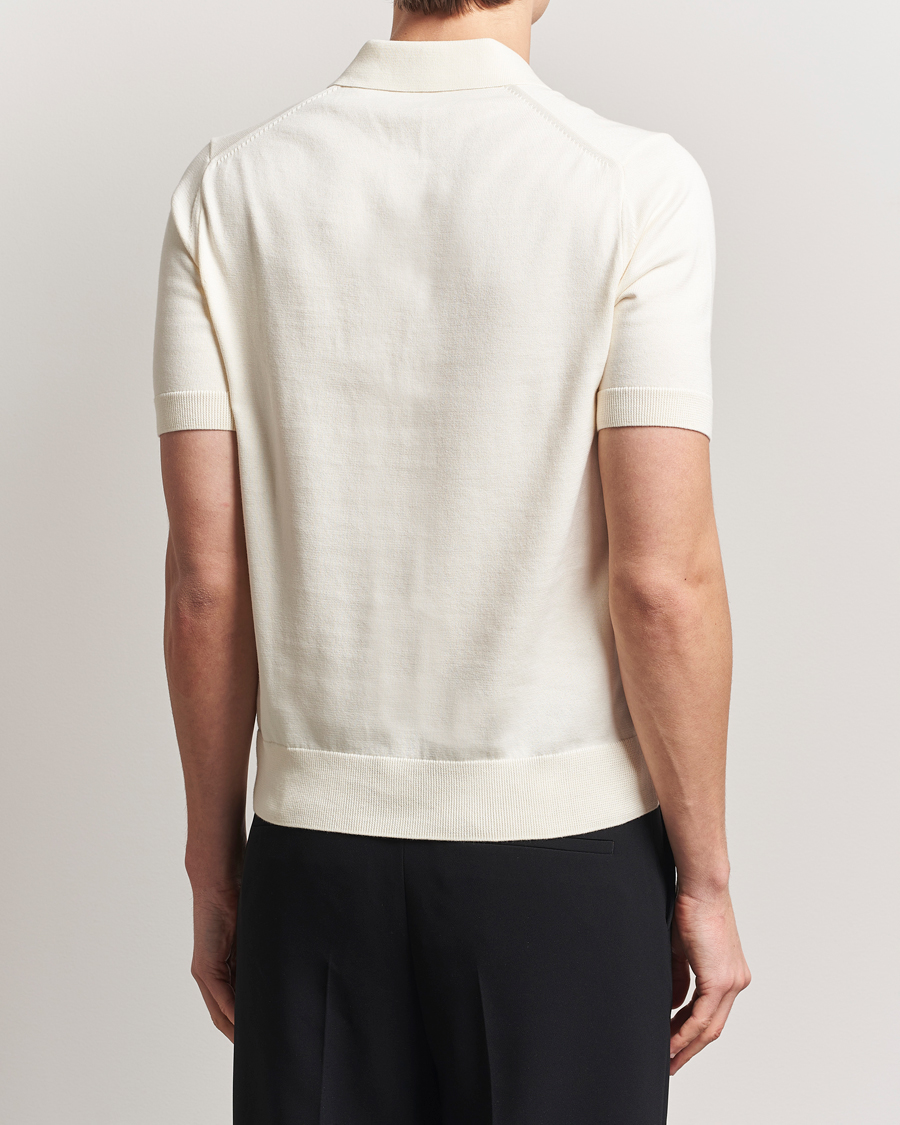 Men | Polo Shirts | Fred Perry | Cotton Knitted Polo Ecru