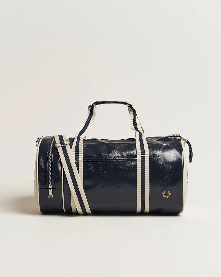 Men | Bags | Fred Perry | Classic Barrel Bag Navy/Ecru