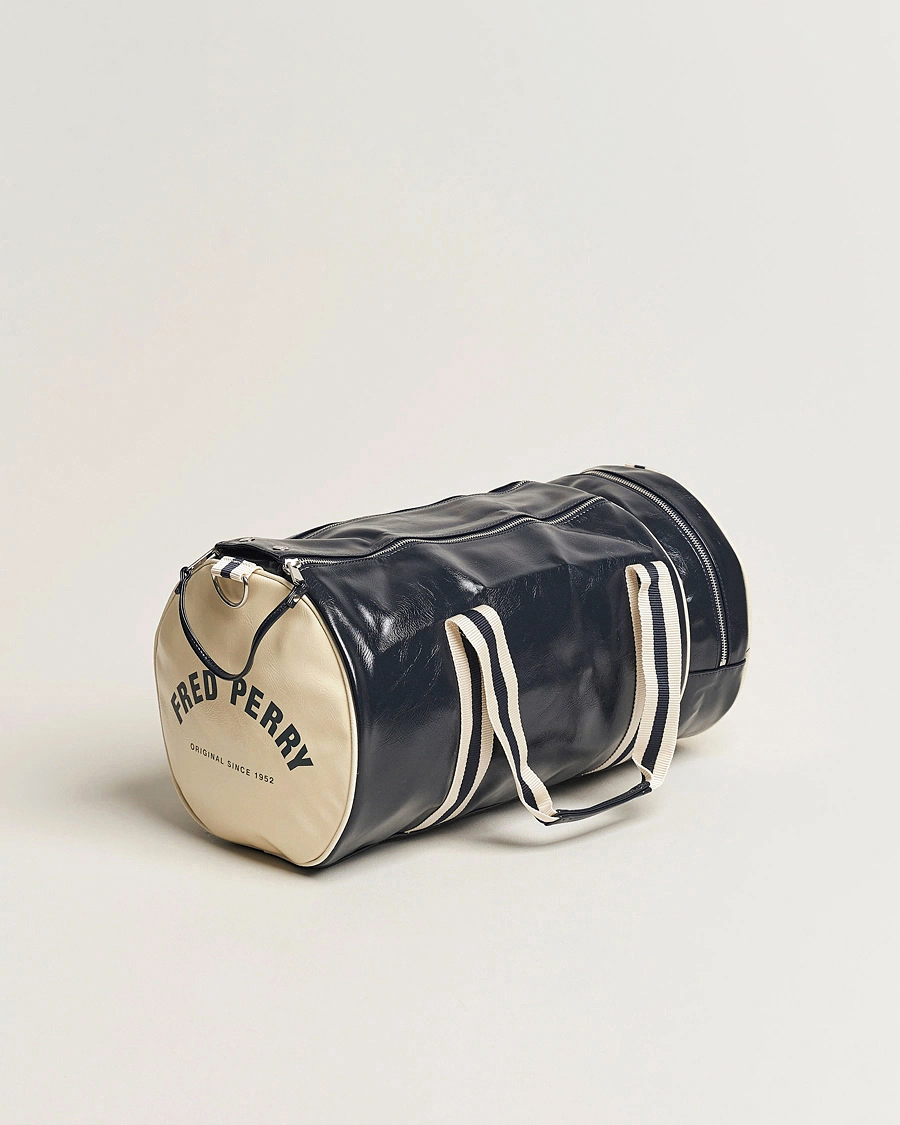 Men | Bags | Fred Perry | Classic Barrel Bag Navy/Ecru