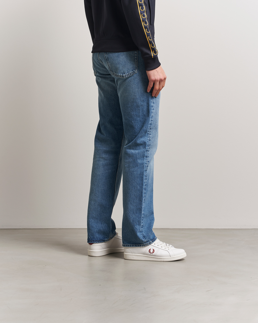 Men | Fred Perry B721 Leather Sneaker Snow White/Red | Fred Perry | B721 Leather Sneaker Snow White/Red