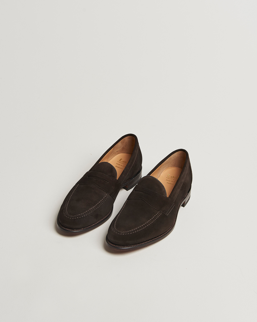 Men | Loafers | Loake Shoemakers | Loake 1880 Imperial Suede Loafers Dark Brown