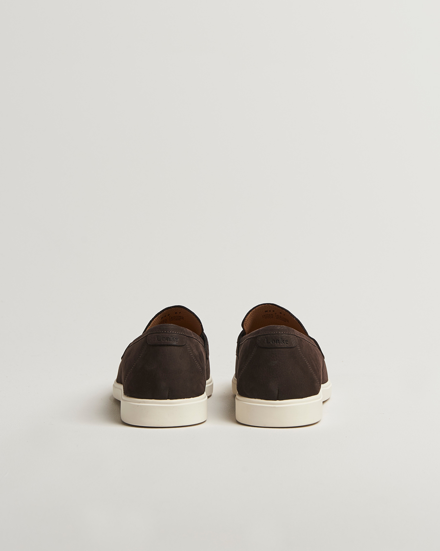 Men | Loafers | Loake 1880 | Como Nubuck Loafers Dark Brown