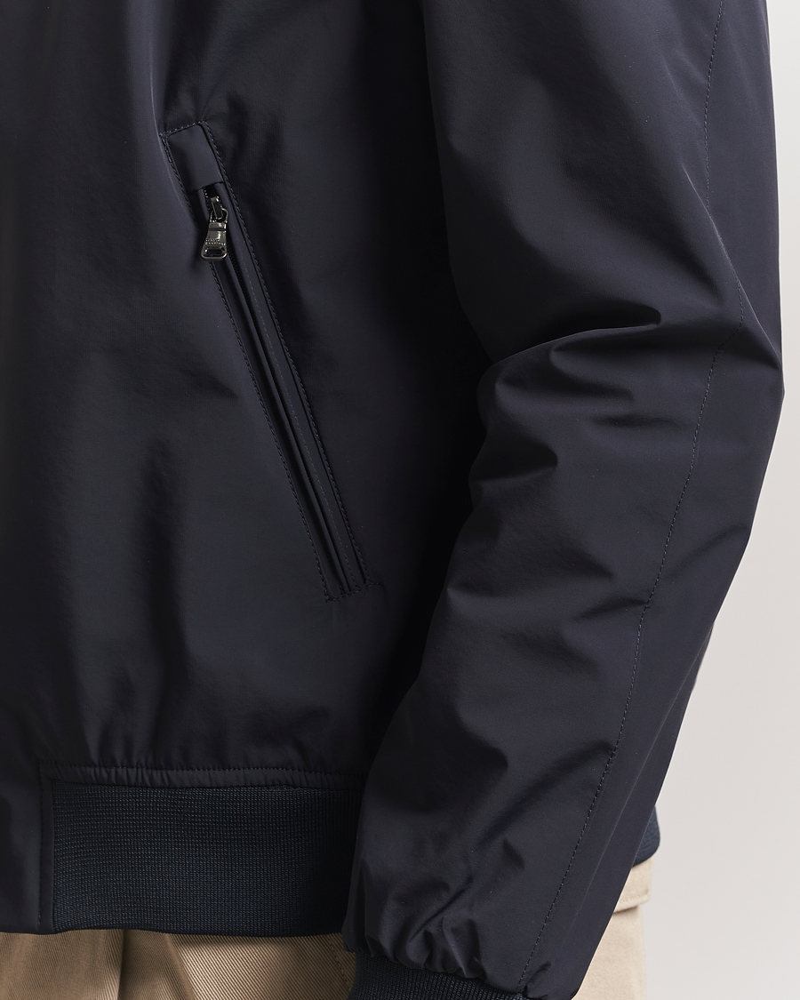 Men | Coats & Jackets | Oscar Jacobson | Bomber Nylon Jacket Navy