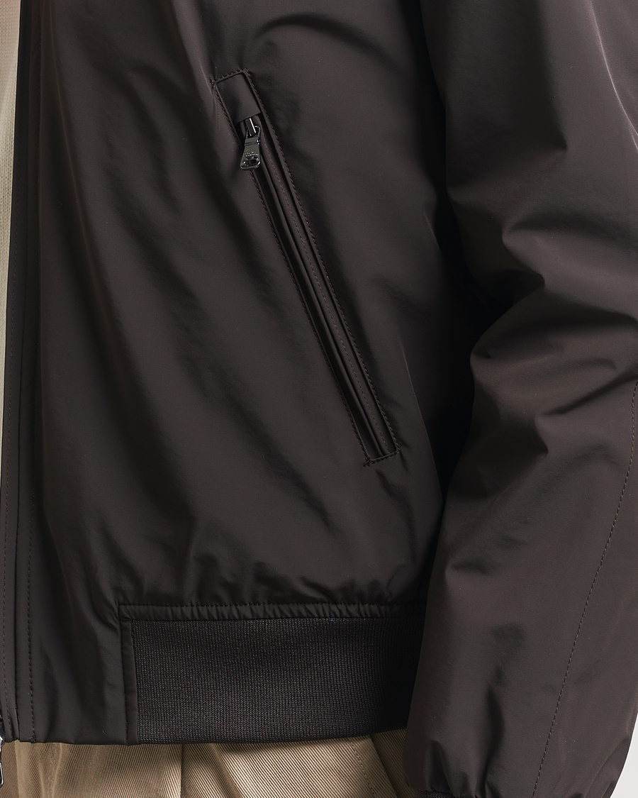Men | Coats & Jackets | Oscar Jacobson | Bomber Nylon Jacket Brown
