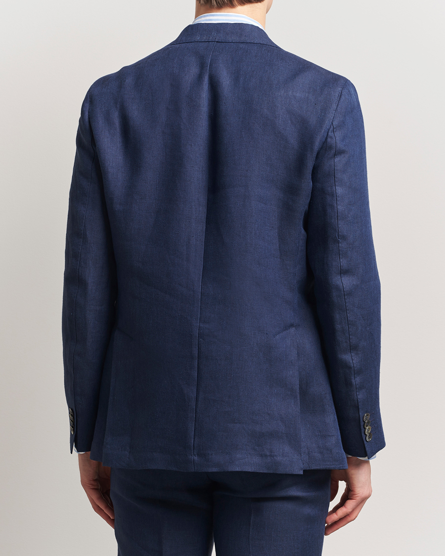 Men | Blazers | Oscar Jacobson | Ferry Soft Linen Blazer Navy