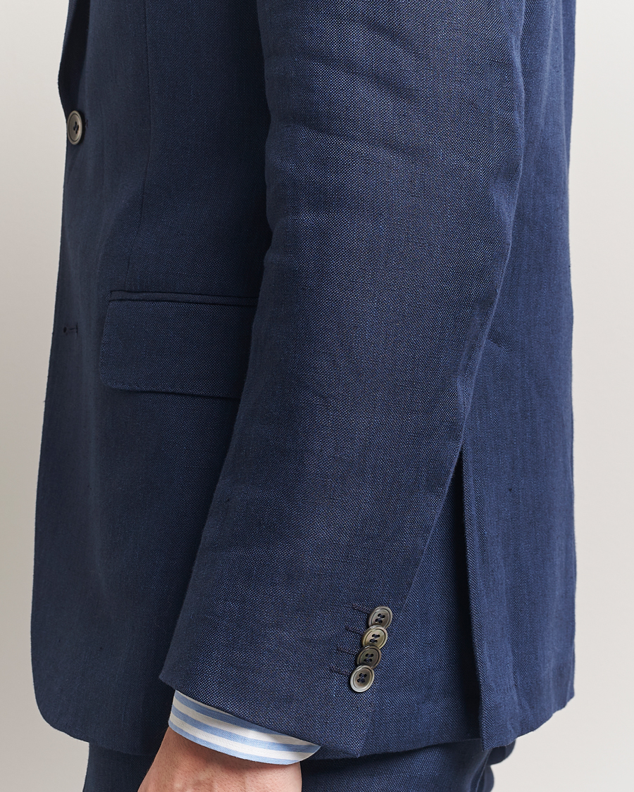 Men | Blazers | Oscar Jacobson | Ferry Soft Linen Blazer Navy